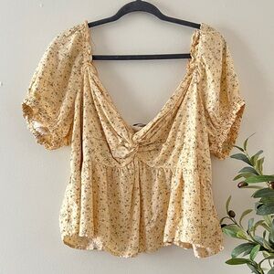 Arizona yellow flower top size XXL